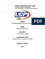 Universidad Cientifica Del Peru - Trabajo de Emprendimiento e Innovacion - I