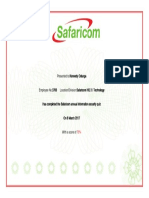 Safaricom annual security quiz completion