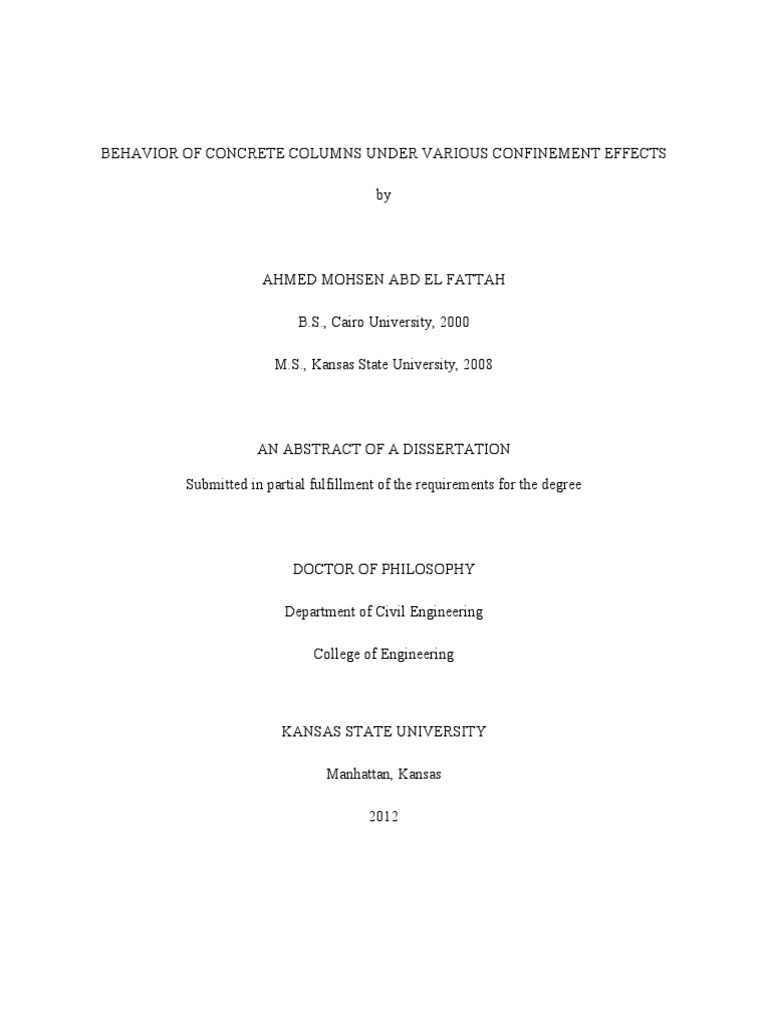 Behavior of Concrete Columns Under Various Confinement Effects PDF ...