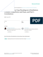 Evaluating Sieve Tray Flooding