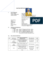 Daftar Riwayat Hidup (Cv)