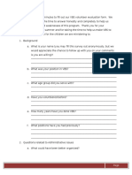 VBS Evaluation Form
