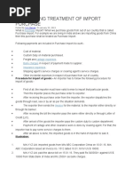 Accounting Treatment of Import Purchase