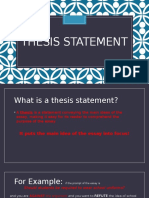 Thesis Statement