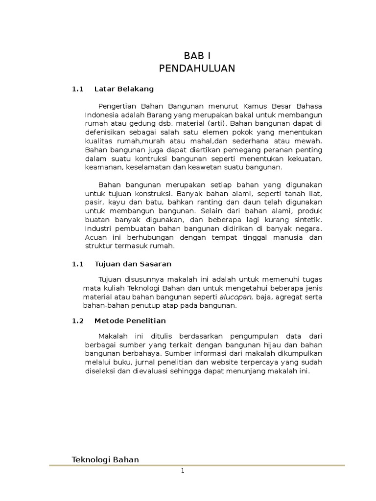 Makalah Bahan Bangunan
