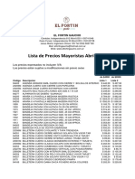 Lista de Precios Marzo-Abril 2017