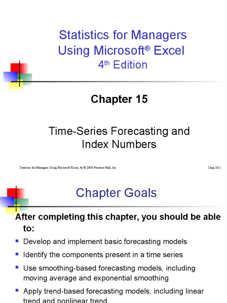 Chap15 Time Series Forecasting & Index Number PDF Seasonality
