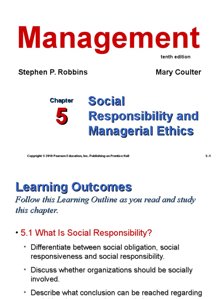 Management: Social Responsibility and Managerial Ethics | PDF | Value ...