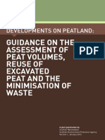 Guidance On The Assessment of Peat Volumes, Reuse of Excavated Peat and The Minimisation of Waste