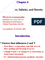 Temperature, Salinity, and Density: Physical Oceanography