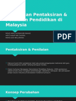 Perubahan Pentaksiran & Penilaian Pendidikan Di Malaysia