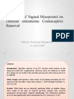 The Effect of Vaginal Misoprostol On Difficult Intrauterine Contraceptive Removal
