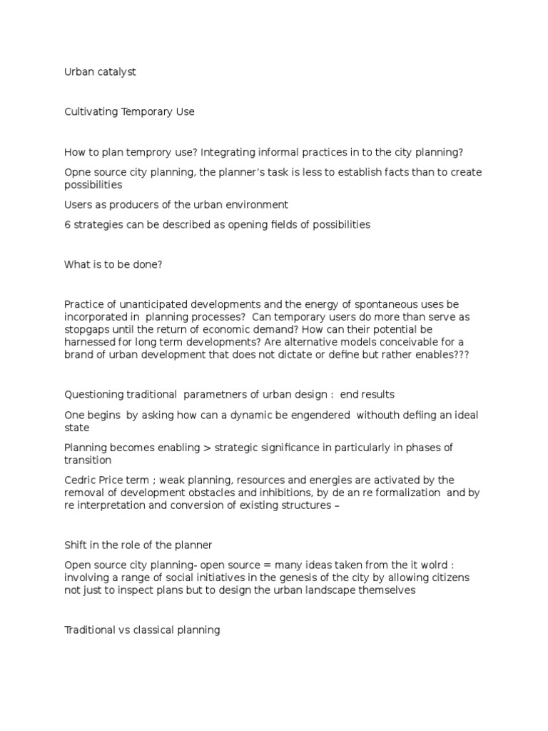 Urban Catalyst | PDF | Urban Planning | Business