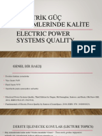 Elektrik Güç Sistemlerinde Kalite - Ders 1