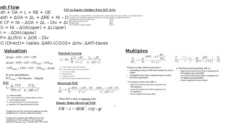 Cash Flow Valuation Techniques Explained | PDF | Computers