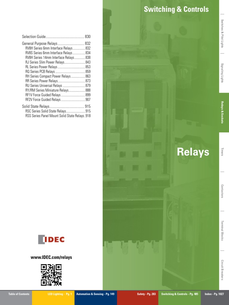 IDEC Relays PDF Relay Switch
