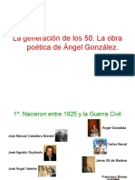 1. La Generación de Los 50. La Obra Poética de a. González.