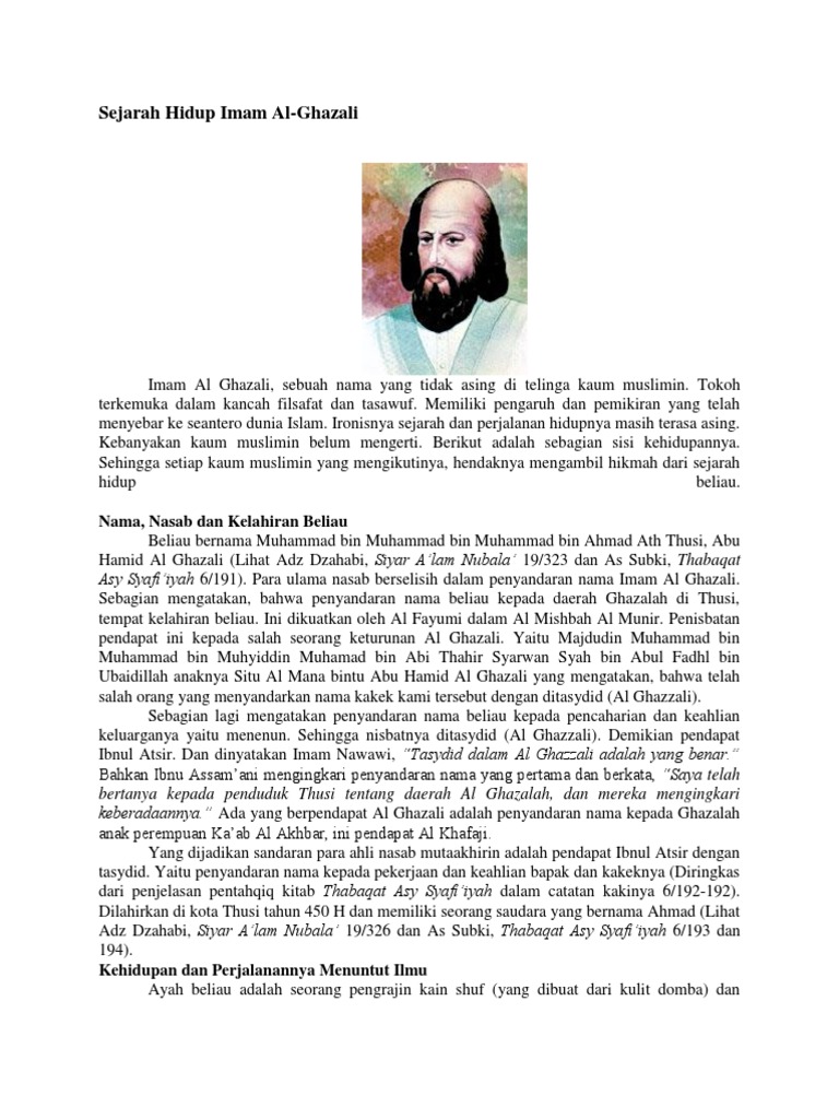 Sejarah Hidup Imam Al-Ghazali PDF  PDF