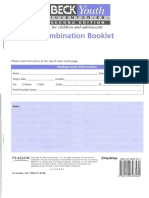 beck youth inventories - combination test booklet