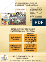 La Participación Política de Los Ciudadanos y Ciudadanas