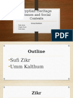 Egyptian heritage social contexts Sufi zikr Umm Kalthum