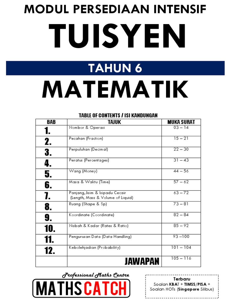 Nota Tuisyen Maths Tahun 6