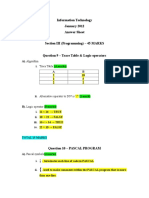 Information Technology-JAN2012(PAPER 2)-Solution -QU 9 - 12