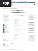 Soal Dan Pembahasan Persamaan Eksponen (1-5) Istana Mengajar PDF