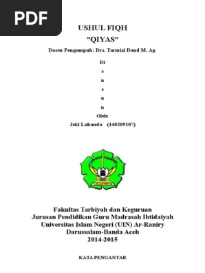 Makalah Ushul Fiqh Qiyas Jeki Lahanda