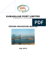 Kamarajar Port Limited: Tender Procedure Manual