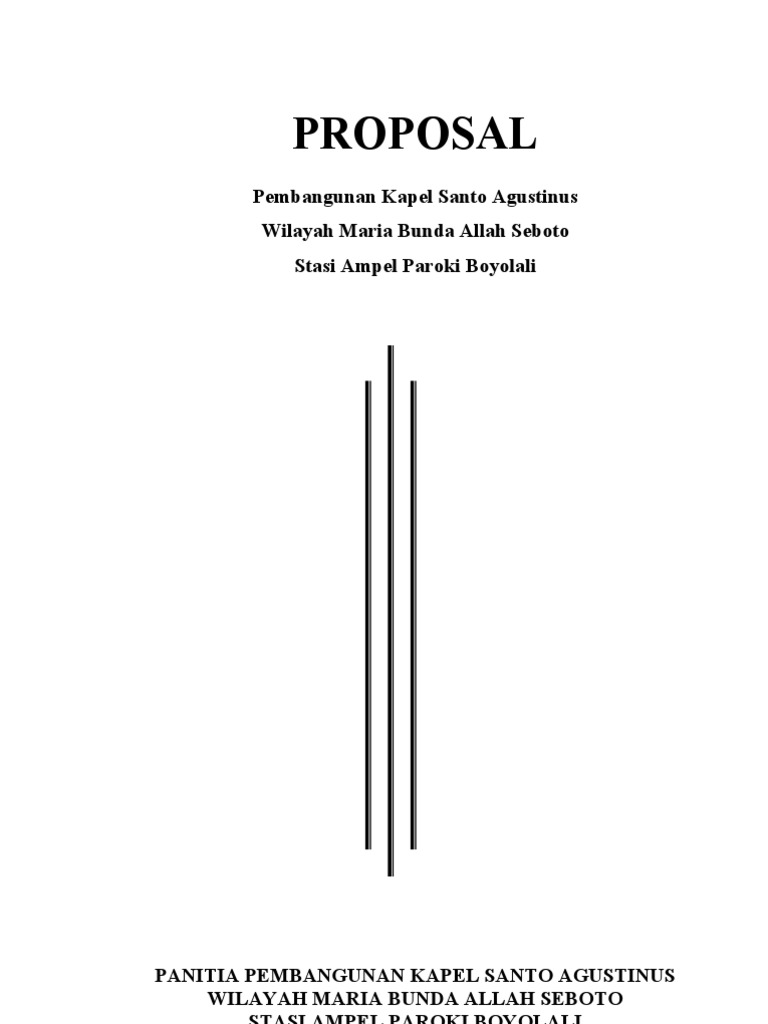 Proposal Pembangunan Kapel Wilayah Maria Bunda Allah Seboto