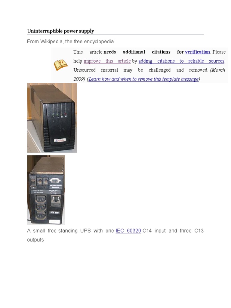 Uninterruptible Power Supply PDF Battery (Electricity) Power Inverter