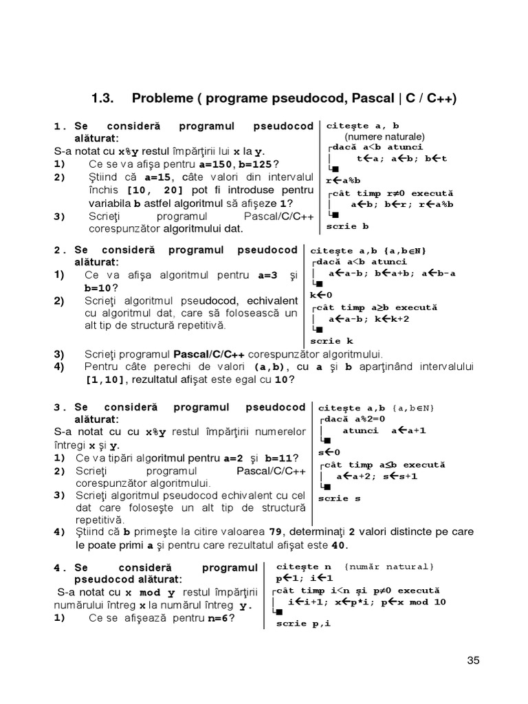16-CeFace Probleme Algoritmi PDF | PDF