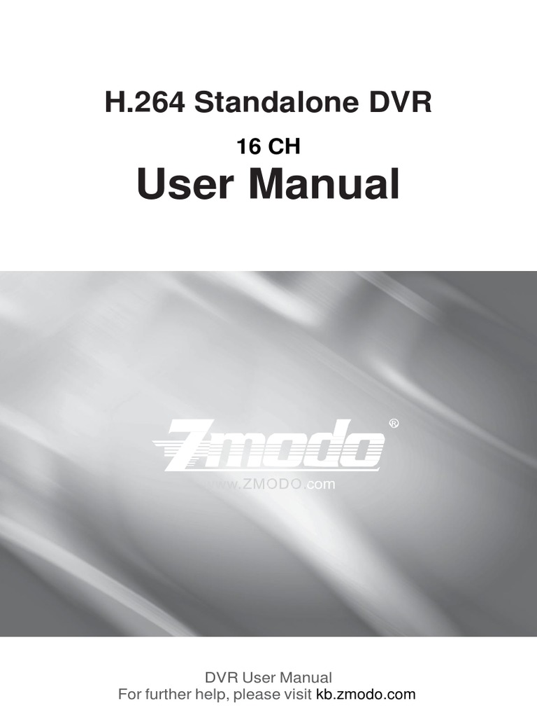 Zmodo DVR Manual Final 042913 PDF Ip Address Digital Video Recorder
