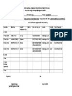 CBPM Form B-4f Equipment List