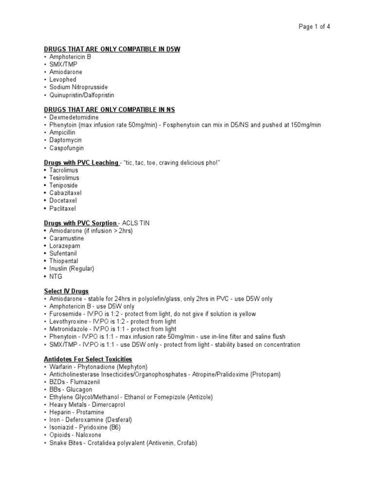 Naplex Cheat Sheet Shock Circulatory Organic Compounds