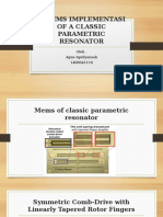 A Mems Implementasi of A Classic Parametric Resonator