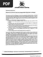 Gov't rules out talks with Besigye