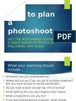 how to plan a photoshoot