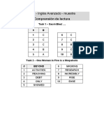 KEY - Inglés Avanzado - Muestra: Comprensión de Lectura