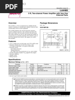 5 W, Two-Channel Power Amplifier With Very Few External Parts