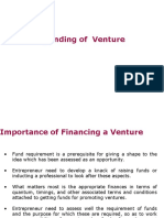 Funding of Venture