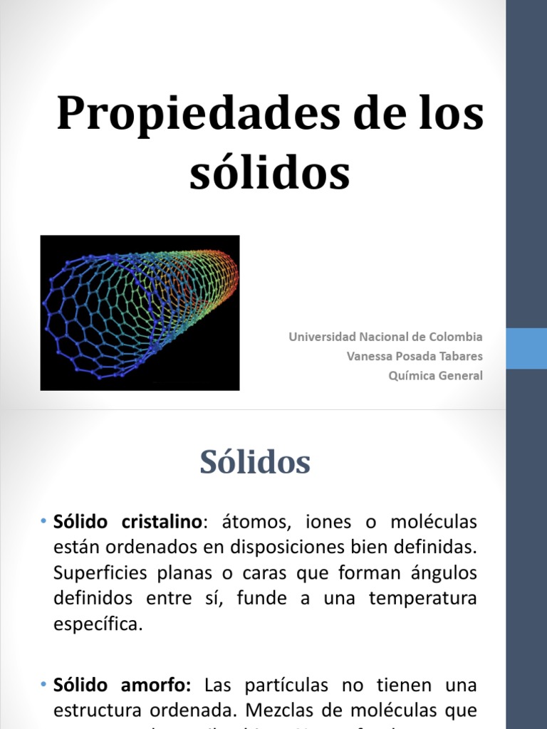 Propiedades de Sólidos