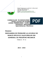 CDL Clasa A IX-A-Rezolvarea de Probleme La Locul de Munca