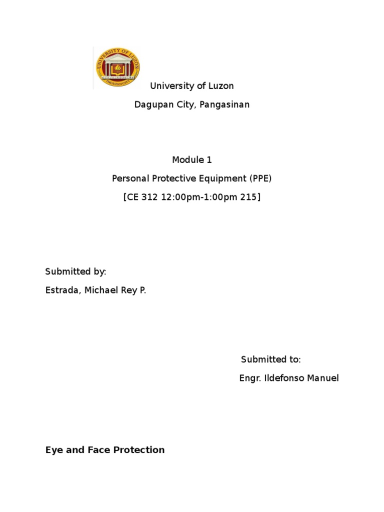 Personal Protective Equipment Pdf