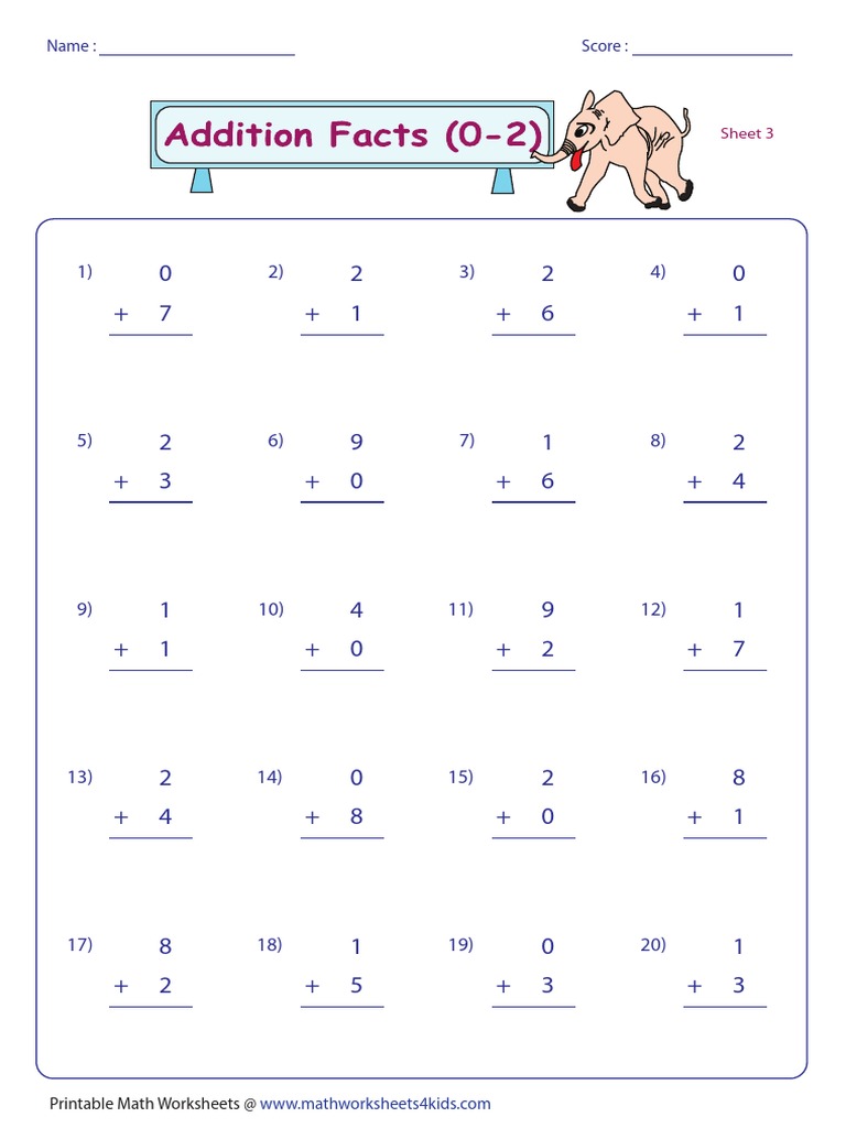 Printable Math Worksheets for Kids | PDF
