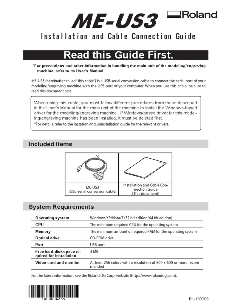 ME US3 Manual | PDF | Installation (Computer Programs