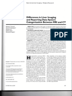 Differences in Liver Lmaging Reporting Data Categorization Between