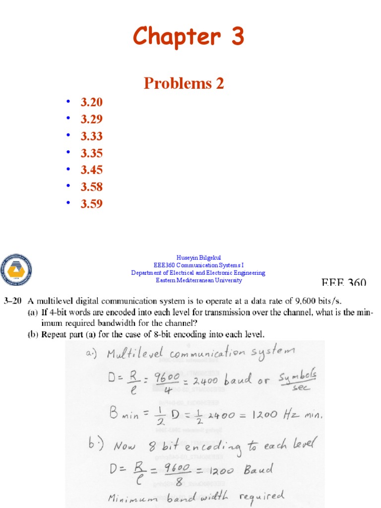 EEE 360 Chapter 3 Problem Solutions | PDF | Engineering | Science And ...