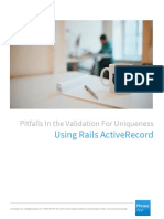 Pitfalls in the Validation for Uniqueness Using Rails ActiveRecord